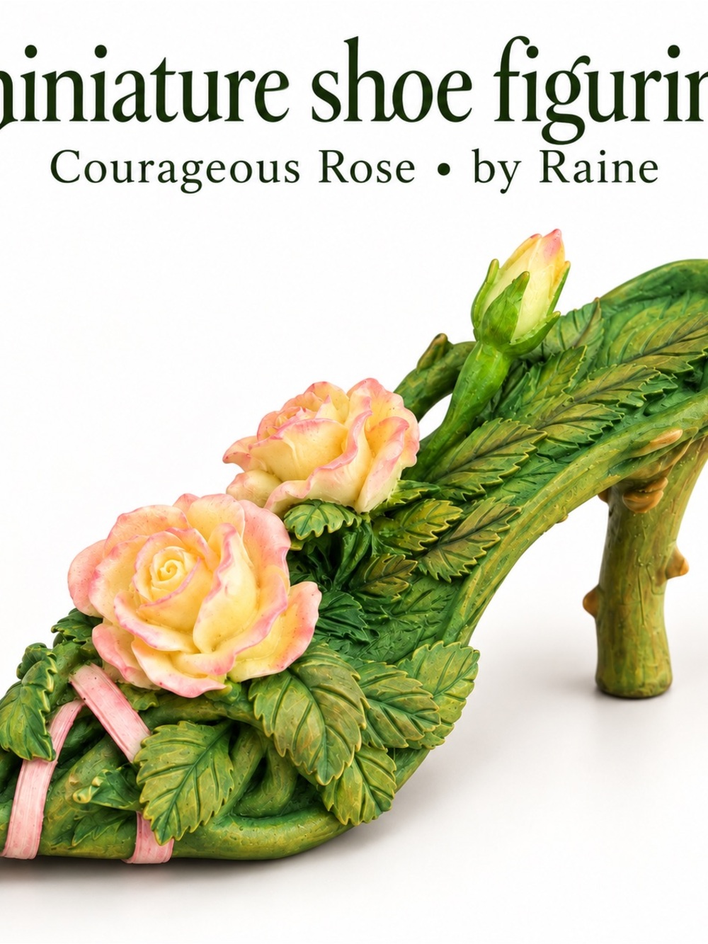 just the right shoe by raine courageous rose 25124 miniature figurine with box